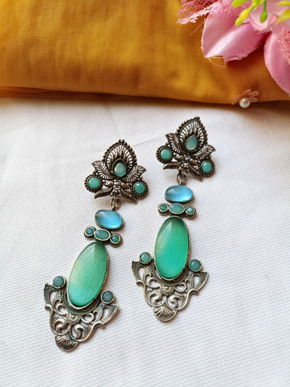 Zara Mint Oxidised Earrings