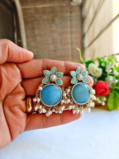 Shyla Blue Stud Earrings