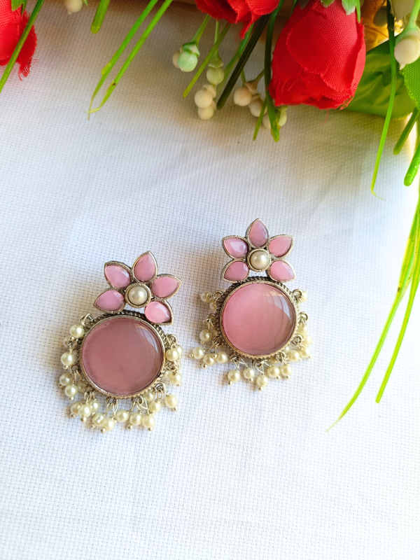 Shyla Pink Stud Earrings