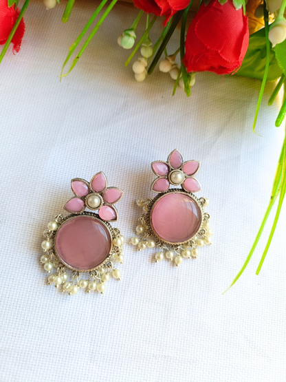 Shyla Pink Stud Earrings