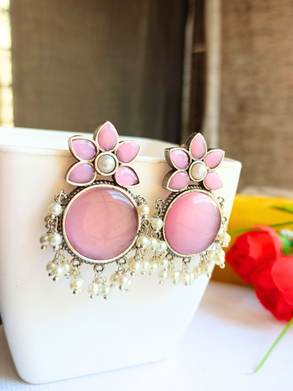 Shyla Pink Stud Earrings