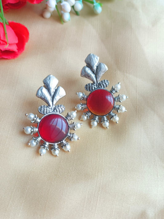 Simrat  Ruby Stud Earrings