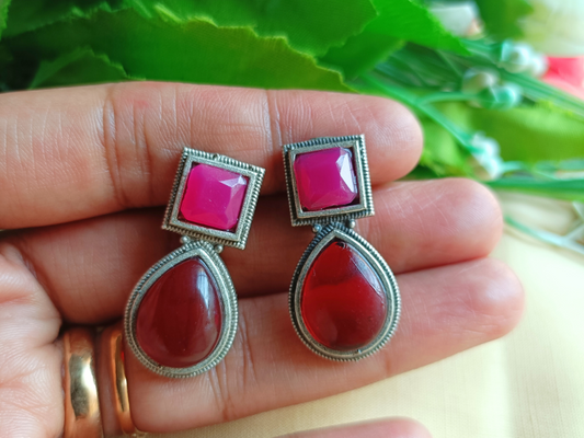 Shrin Ruby Red Earrings