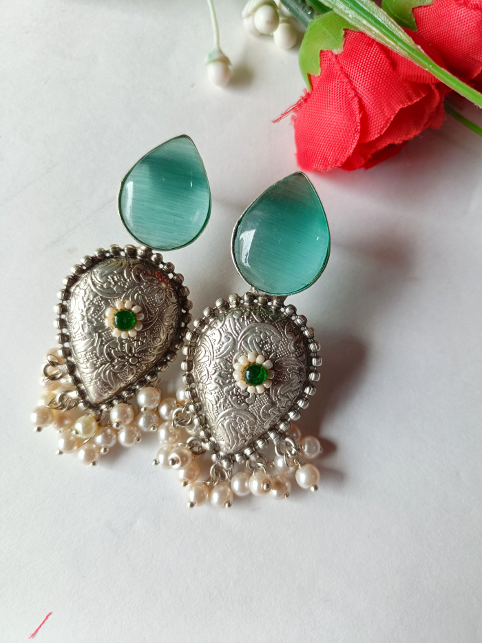 Nithya Mint Dangler Earrings