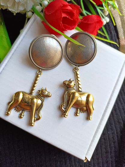 Nandi Dual Tone Earrings