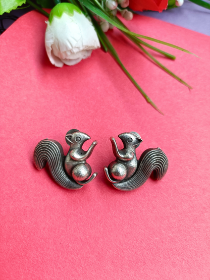 Squirrel Antique Earrings