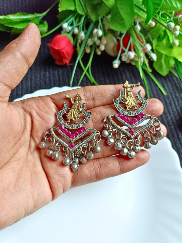 Mihika Red Dangler Earrings