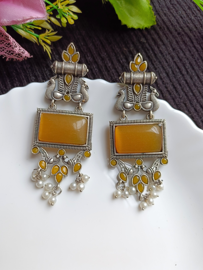 Shirmi Yellow Dangler Earrings