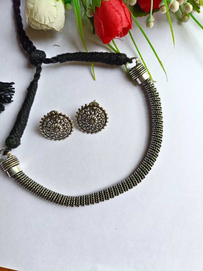 Jiya Oxidised Choker Set