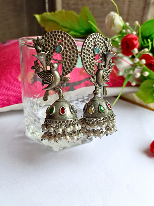 Bird Antique Jhumka