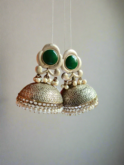 Rosy Jhumka Earrings