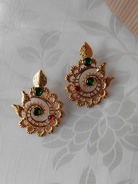 Gold Tone Jhumka Earrings