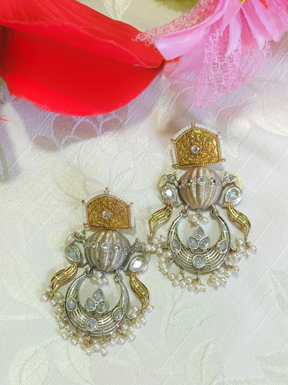 Designer Dual Tone Earrings