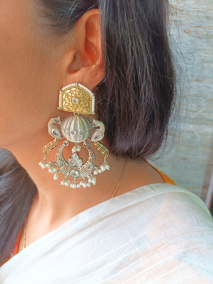 Designer Dual Tone Earrings