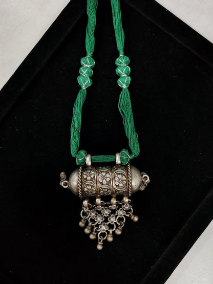 Thread Chitai Oxdised Pendant