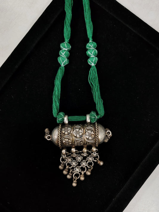 Thread Chitai Oxdised Pendant