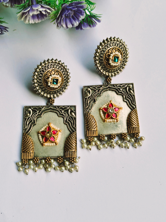 Navina Panchi Kundan Earrings