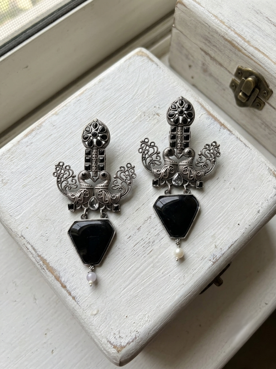 Peacock Dangler Earrings