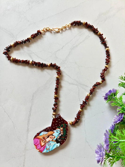 Radha Krishna Tanjore Necklace