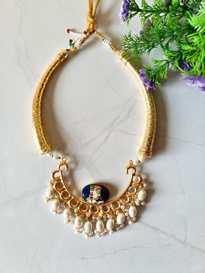 Royal Rajasthani MiniatureArt Hasli Necklace