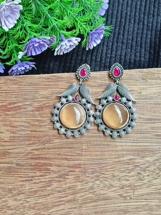 Baani Stone Oxidised Earrings