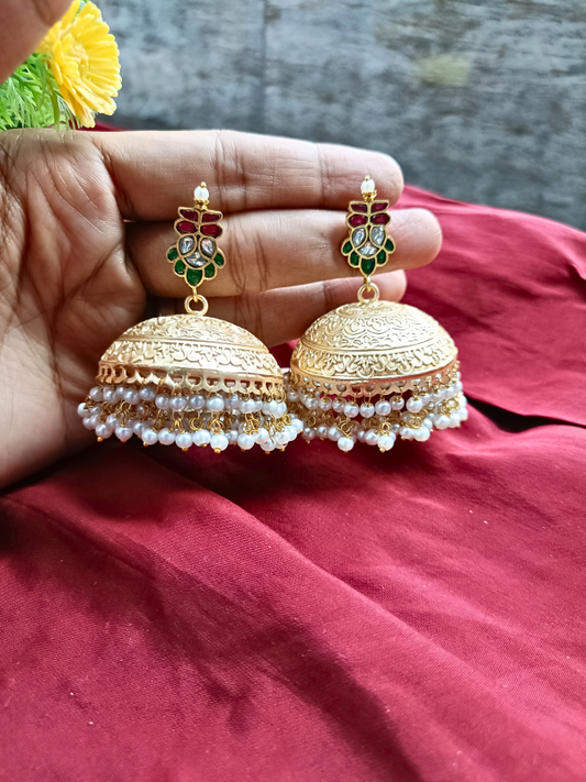 Sahana Panchi Kundan Jhumka