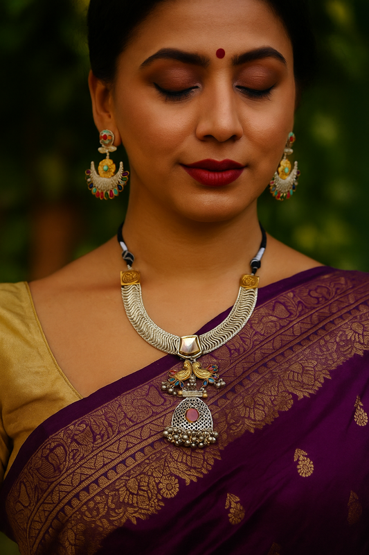 Naari Dual-Tone Necklace Set