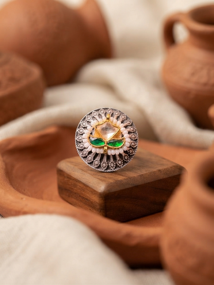 Lotus Kundan ring
