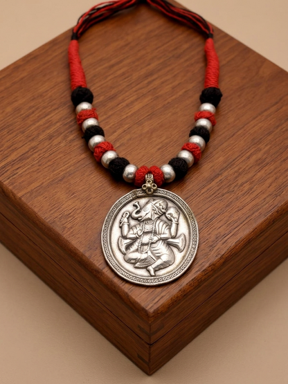 Ganesha Pendant Thread Necklace