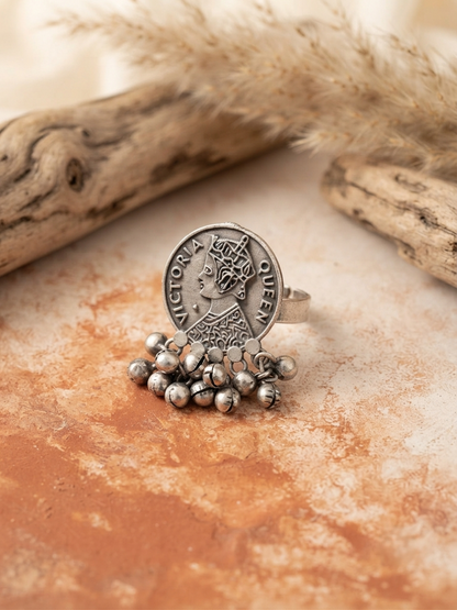 Victorian Coin Ghungroo Ring
