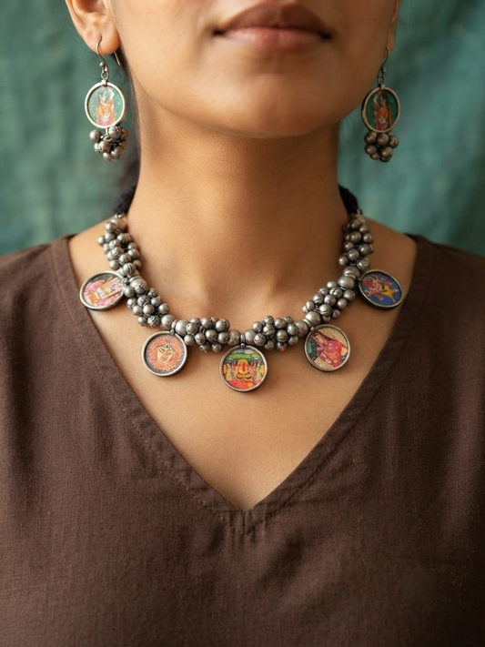Silver-Plated Necklace Set