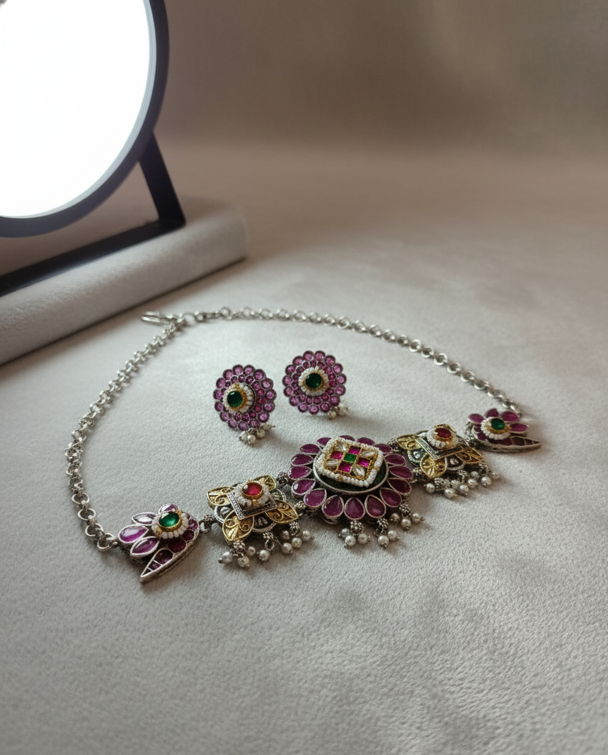 Swarnalata Panchi Kundan Choker