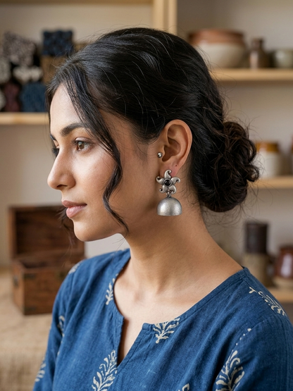 Antique Floral Jhumki