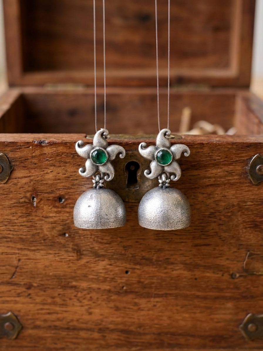 Antique Floral Jhumki