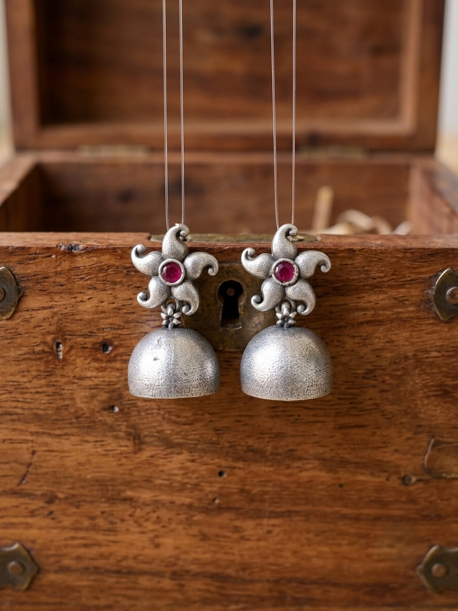 Antique Floral Jhumki