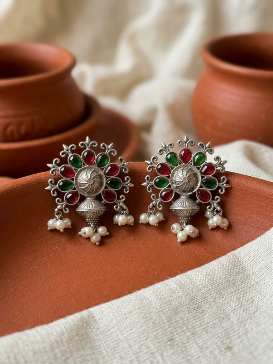 Pearl Ghungroo Studs