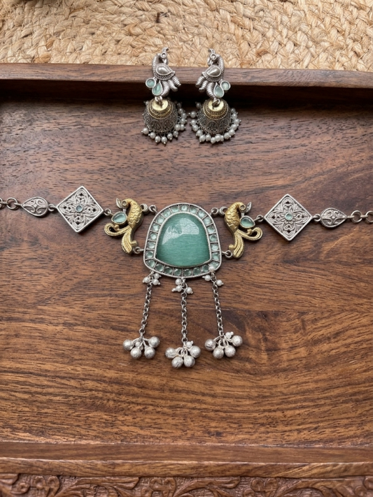 dual tone necklace set