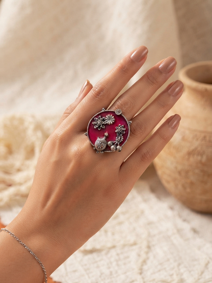 Flora Adjustable Finger Ring