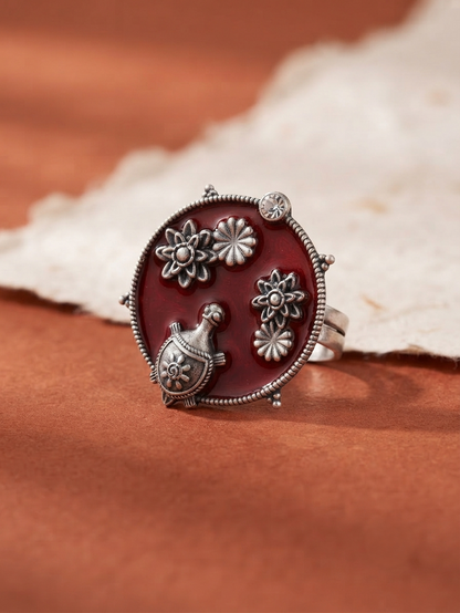 Flora Adjustable Finger Ring