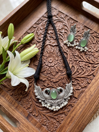 oxidised necklace set