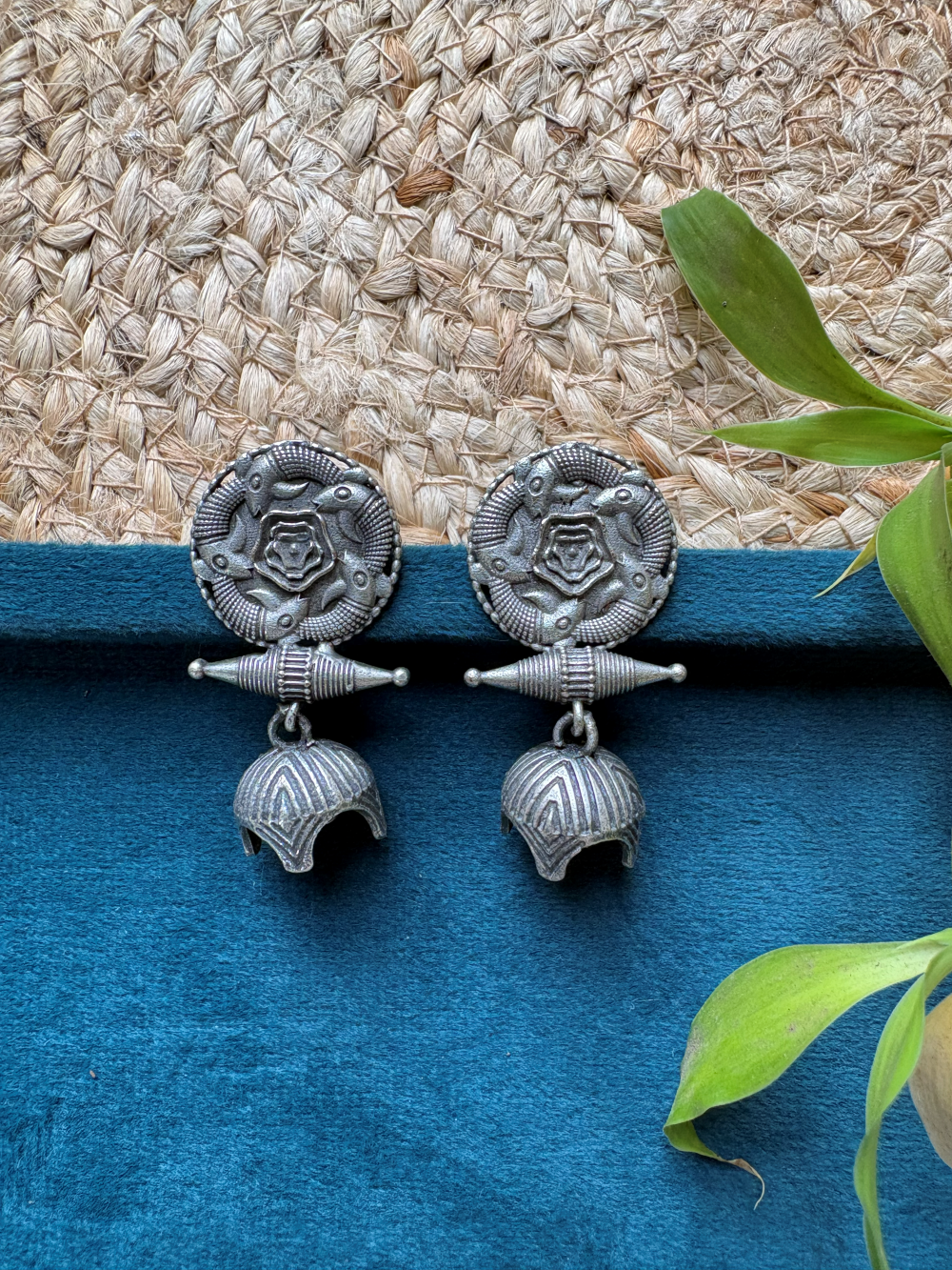 Carved Fish Jhumkis
