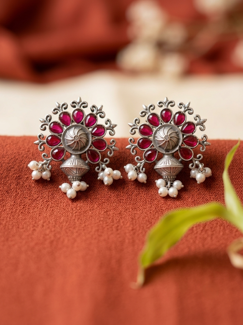 Pearl Ghungroo Studs