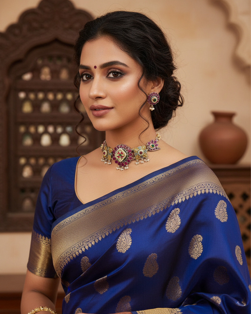 Swarnalata Panchi Kundan Choker