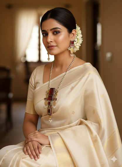 Shrina Dual Tone Pendant Set