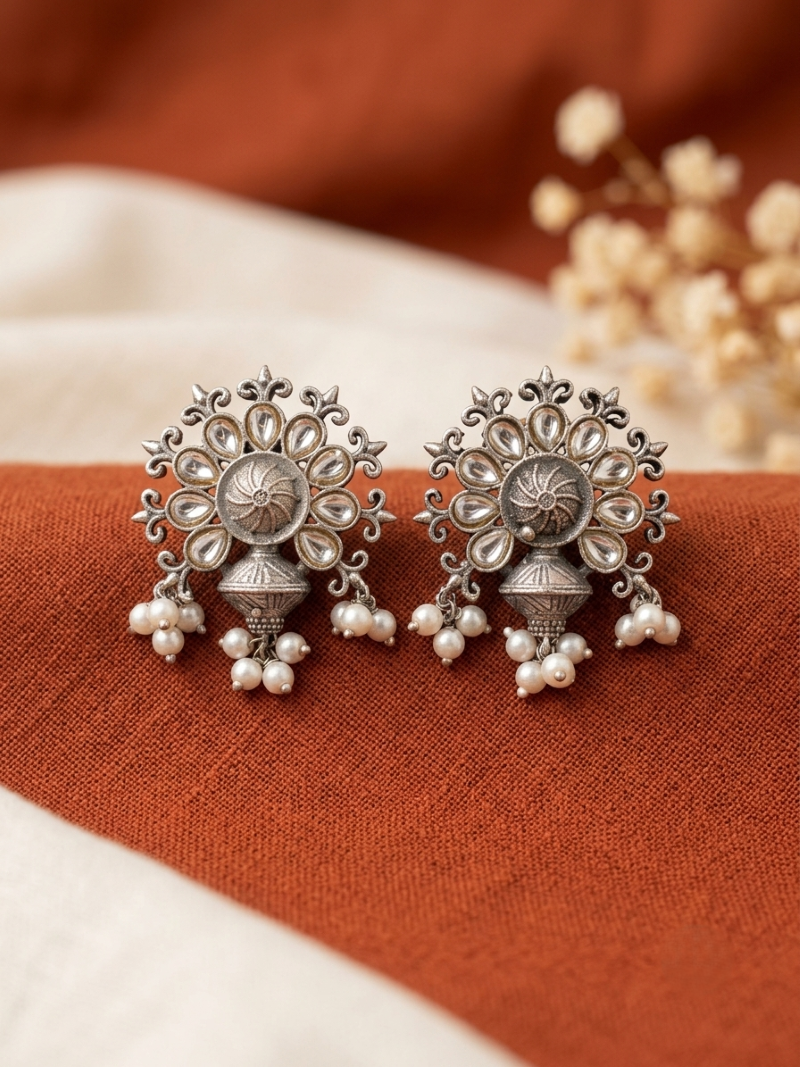 Pearl Ghungroo Studs