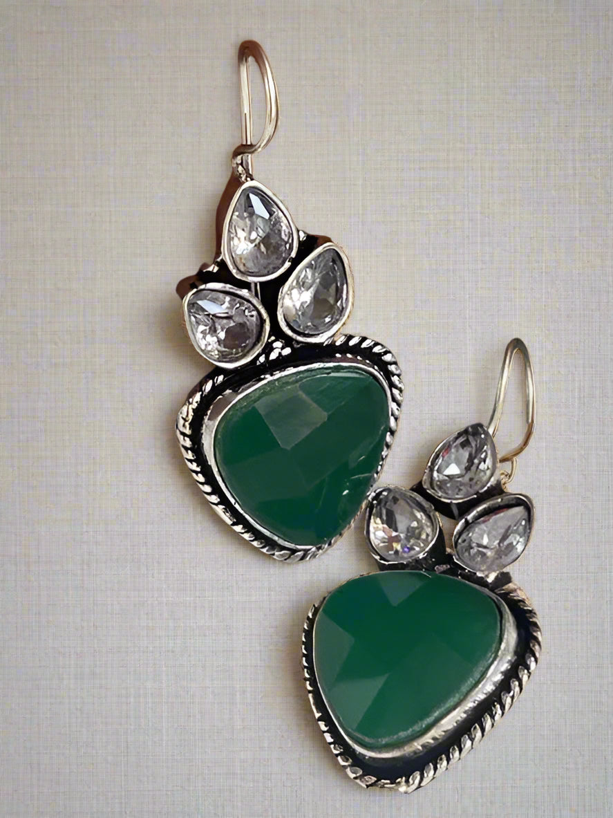 Green Hook Earrings