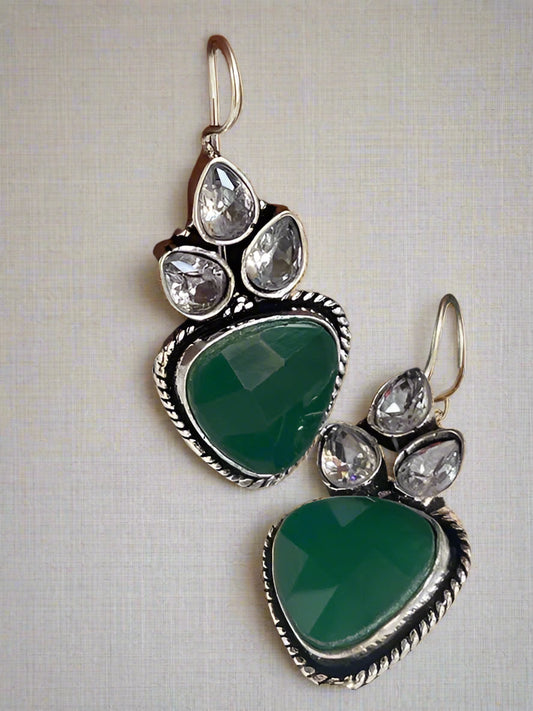 Green Hook Earrings